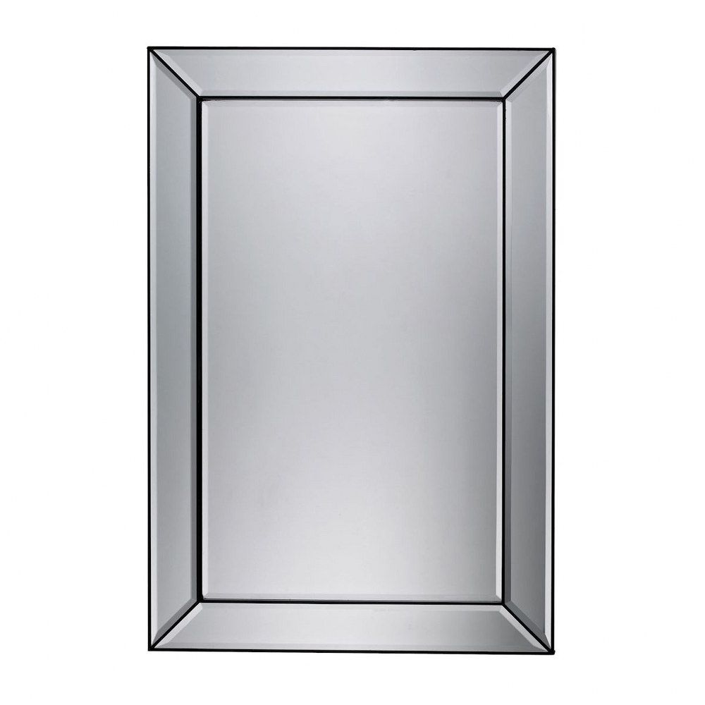 Clear Wall Mirrors In Well Known Rectangular Beveled Wall Mirror With Black Linear Accents Made Of Glass (View 9 of 15)