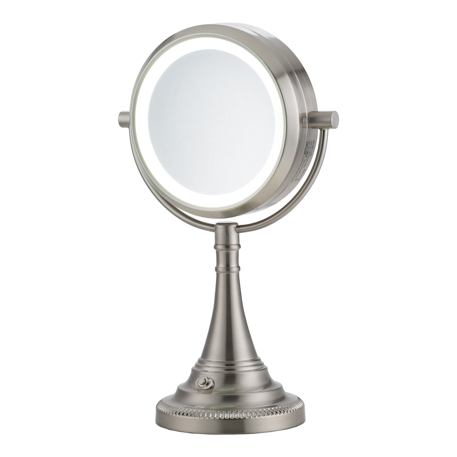 Co Z Elegant Magnifying Lighted Makeup Vanity Mirror, Dual Sided Within Well Liked Single Sided Polished Nickel Wall Mirrors (View 7 of 15)