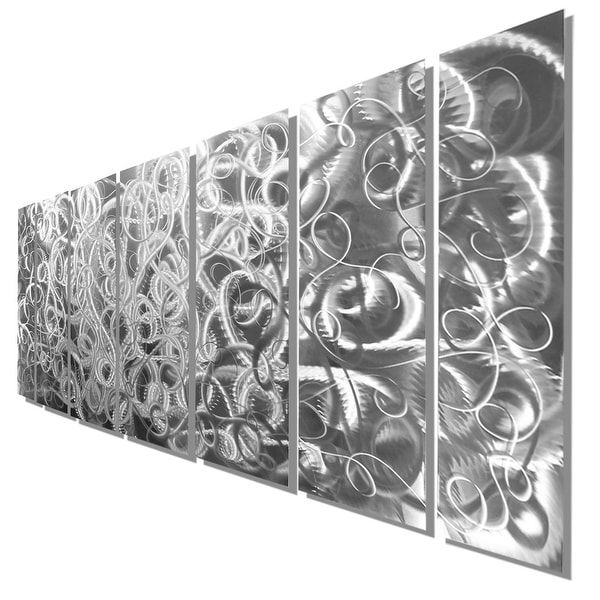 Coins Brass Metal Wall Art Intended For Widely Used Shop Statements2000 Silver Etched Metal Wall Art Abstract Decorjon (View 1 of 15)