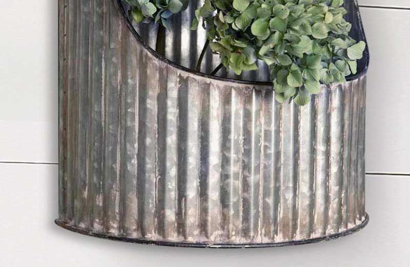 Corrugated Half Round Metal Wall Bins Set Of 2 – Decor Steals Intended For Well Known Half Circle Metal Wall Art (View 10 of 15)
