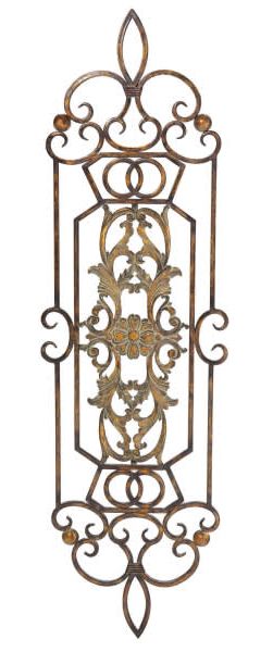 Current Brushed Gold Floral Leaf Scroll Wall Decor Iron Istina Iron Iron 13 With Regard To Brushed Gold Wall Art (View 6 of 15)