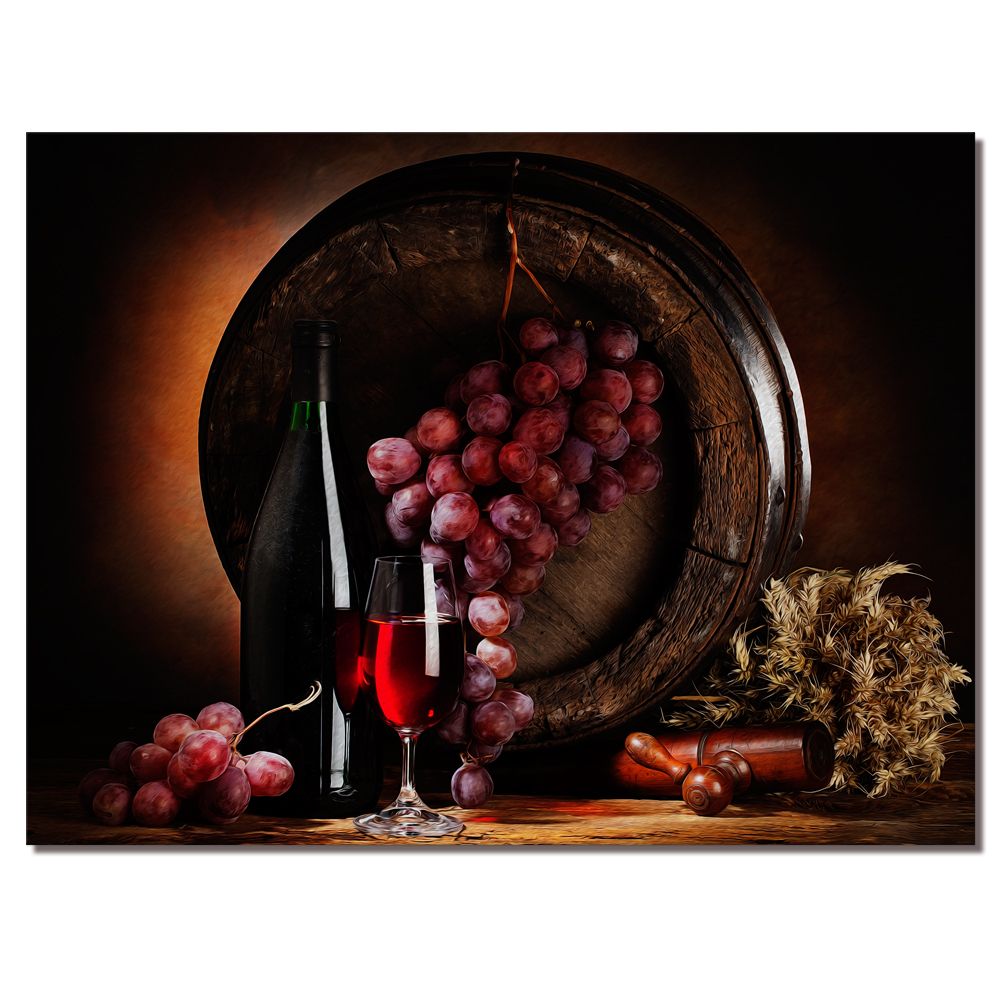 Current Grapes Wall Art Within Fruit Grape Printed Wall Art Still Life Barrel Wine Modular Picture (View 2 of 15)