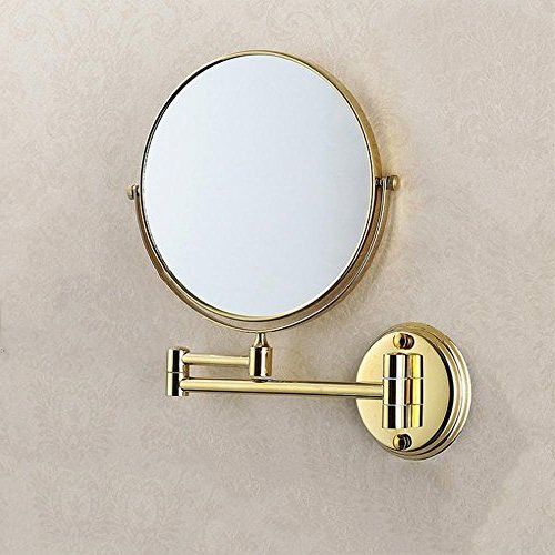 Current Mafyu All Copper Beauty Mirror Bathroom Makeup Mirror Wall Folding Inside Linen Fold Silver Wall Mirrors (View 8 of 15)