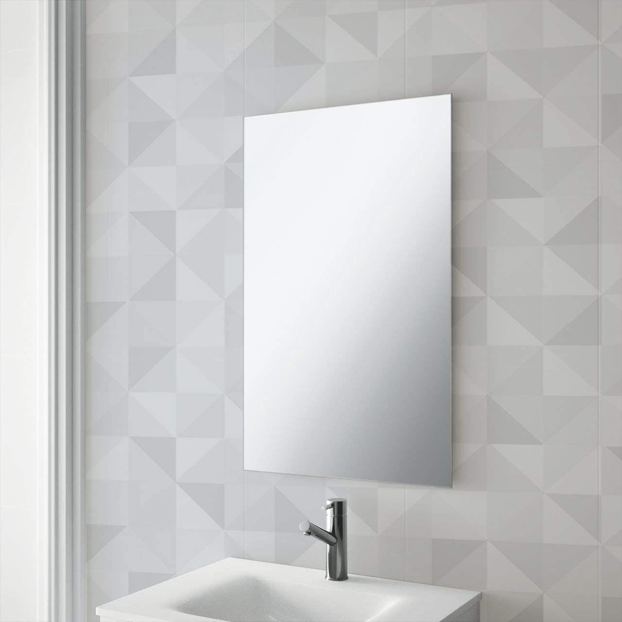 Current Maison & White Frameless Rectangle Mirror (View 4 of 15)