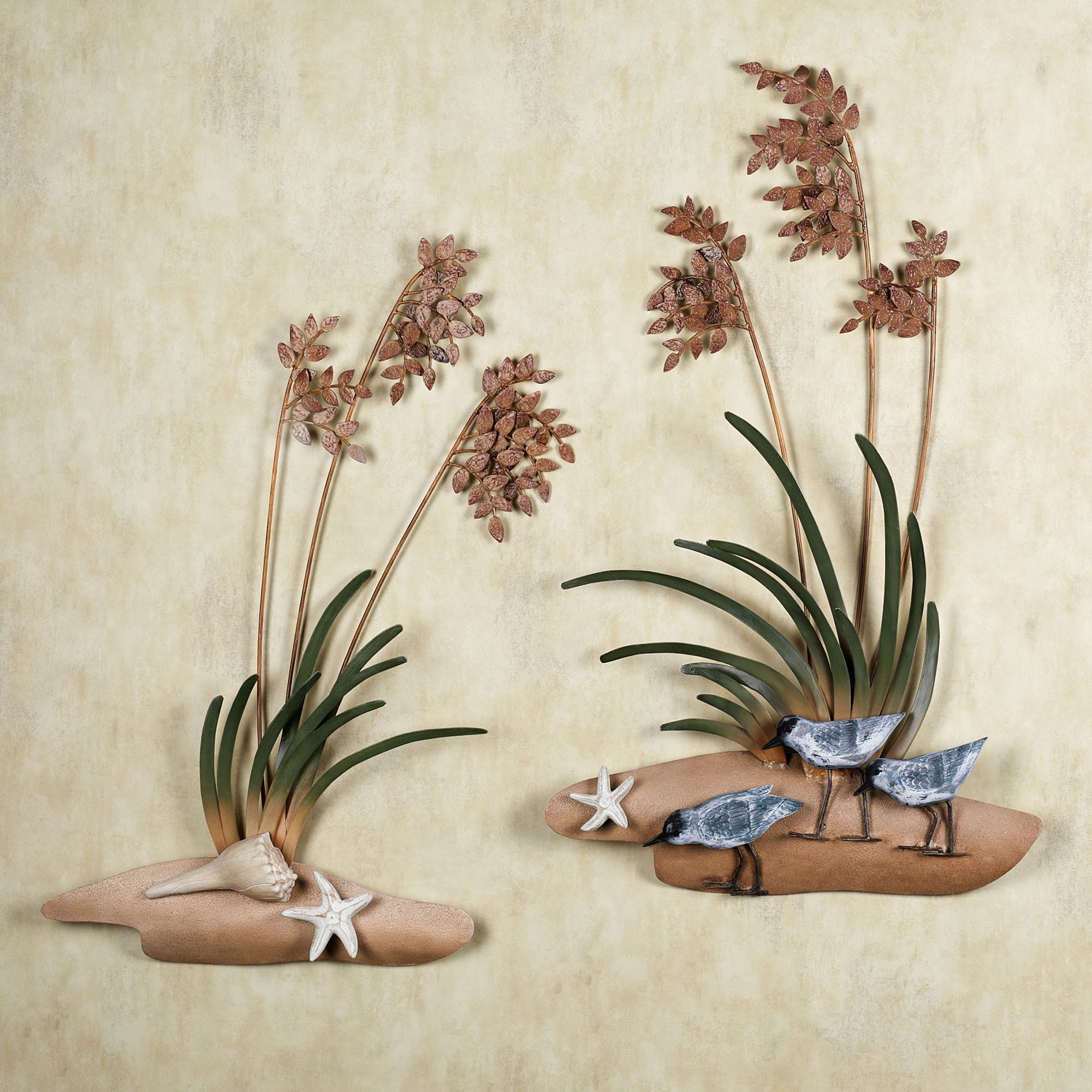 Current Ocean Metal Wall Art Throughout Sandpiper And Sea Oats Wall Set Set Of Two (View 3 of 15)