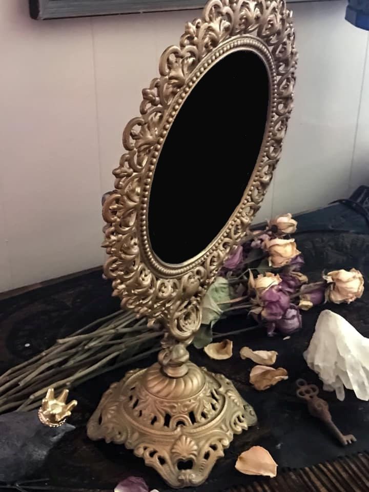 Current Payment 2 For Adrianne Extra Large Vintage Cast Iron Scrying Mirror Inside Antique Iron Standing Mirrors (View 7 of 15)