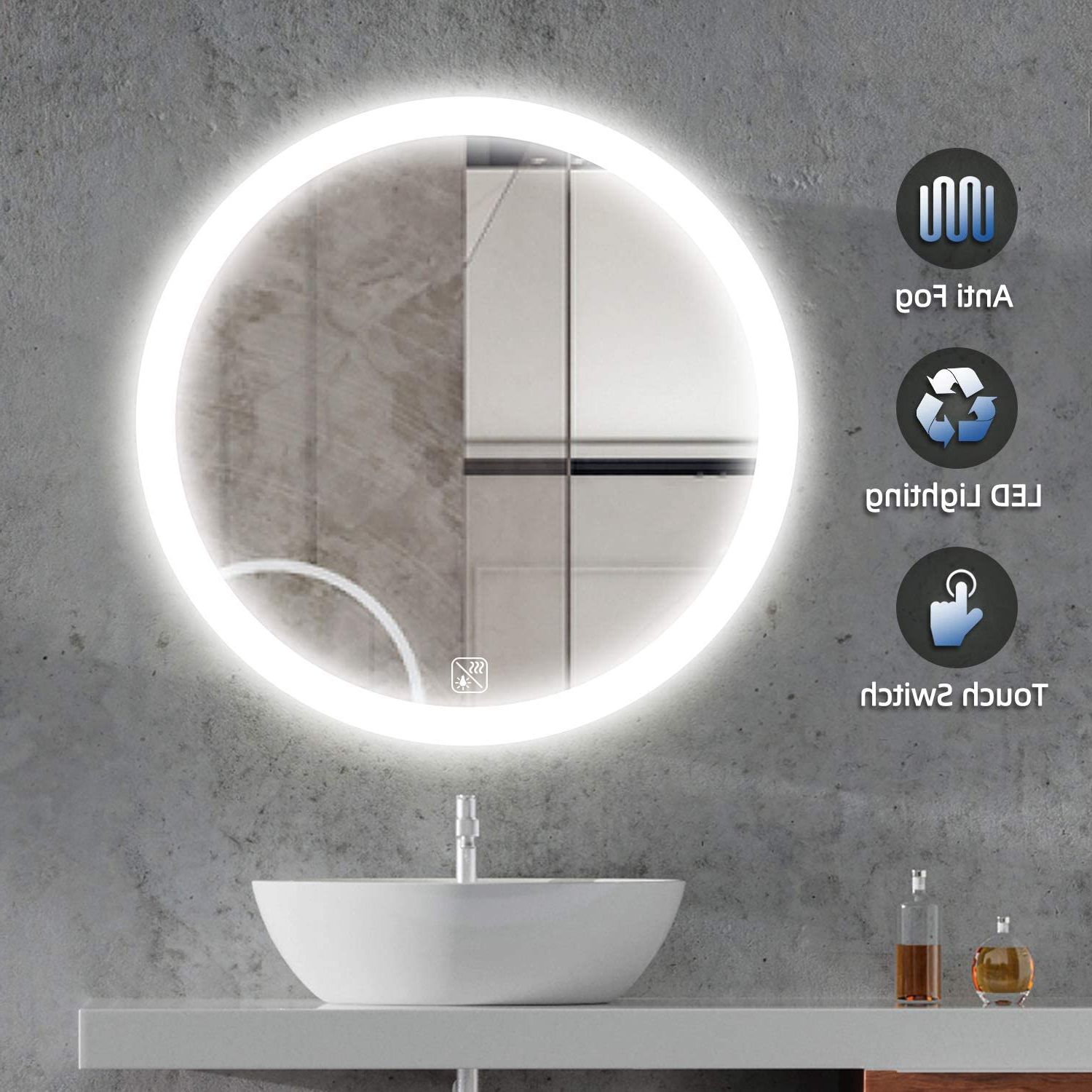 Current Tunable Led Vanity Mirrors With Best Led Bathroom Mirror And Medicine Cabinet Of  (View 11 of 15)