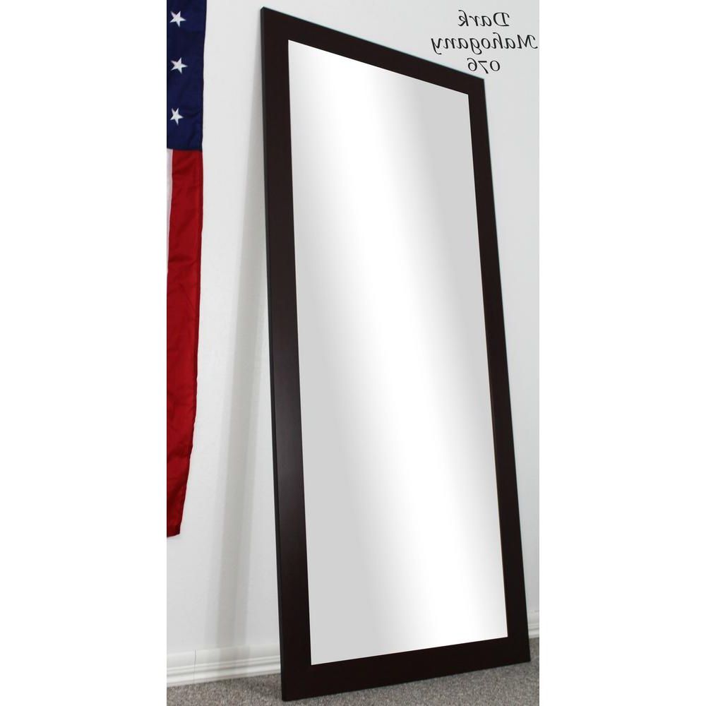 Dark Mahogany Full Length Mirrors Throughout Favorite Unbranded 65.5 In. X 30.5 In (View 1 of 15)
