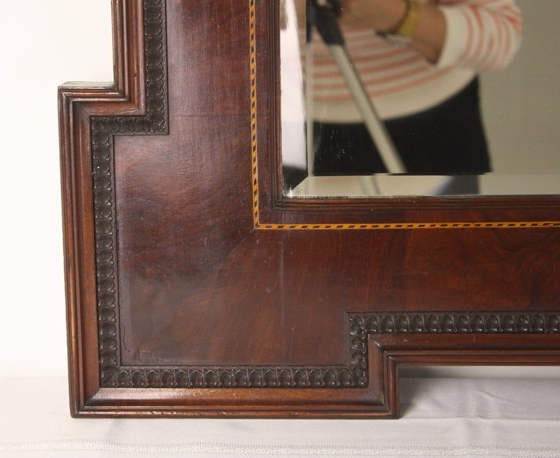 Decorative Inlaid Antique English Mahogany Mirror At 1stdibs Pertaining To Recent Mahogany Accent Wall Mirrors (View 7 of 15)