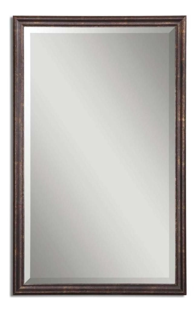 Distressed Bronze Wall Mirrors For Recent Uttermost Renzo Vanity Beveled Mirror With Distressed Bronze Frame (View 14 of 15)