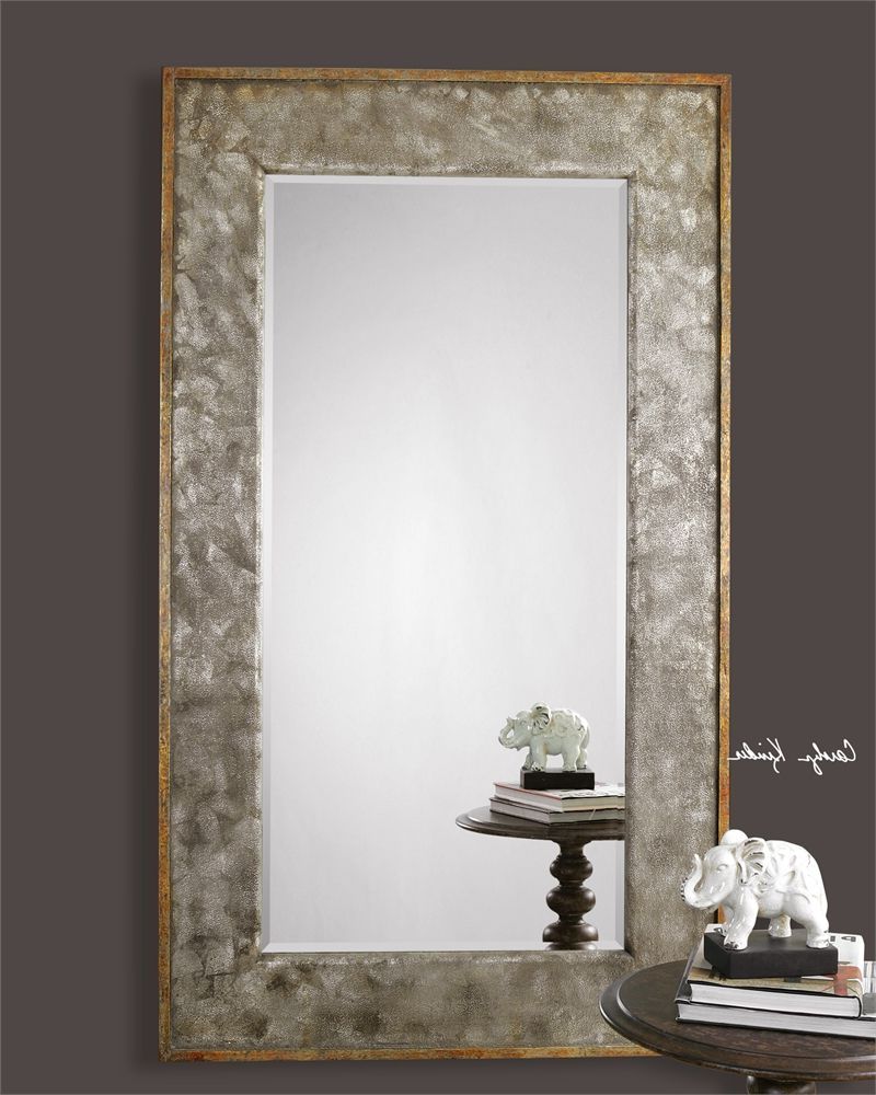 Distressed Bronze Wall Mirrors In Most Popular Uttermost Leron Distressed Bronze Mirror (View 5 of 15)