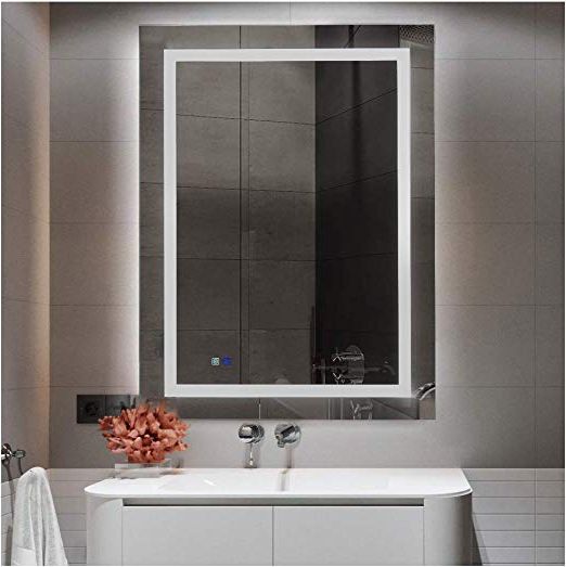 Edge Lit Led Wall Mirrors With Regard To Well Known Marabell 24 X 32 Edge Lit Led Lighted Bathroom Vanity Mirror With Anti (View 13 of 15)