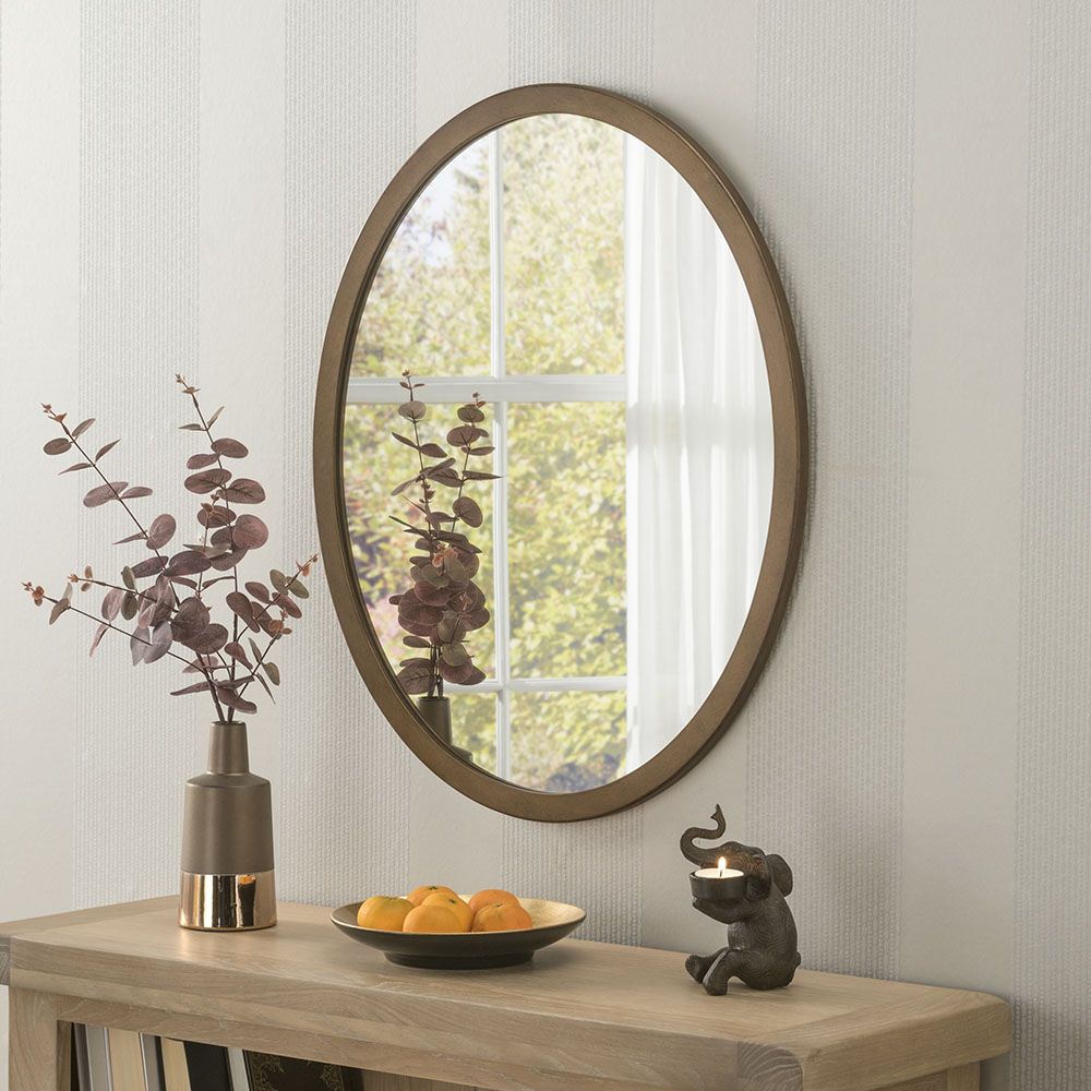 Edge Lit Oval Led Wall Mirrors With Regard To Newest Lucia Minimal Oval Mirror (View 7 of 15)