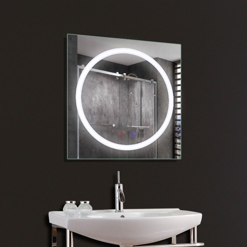 Edge Lit Square Led Wall Mirrors Pertaining To Favorite Square Led Bathroom Mirror Espejo De Bao Smart Bathroom Mirror – Buy (View 4 of 15)