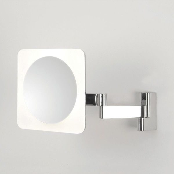 Edge Lit Square Led Wall Mirrors Within Famous Astro Niimi Square Polished Chrome Led Bathroom Mirror Light At Ukes (View 8 of 15)
