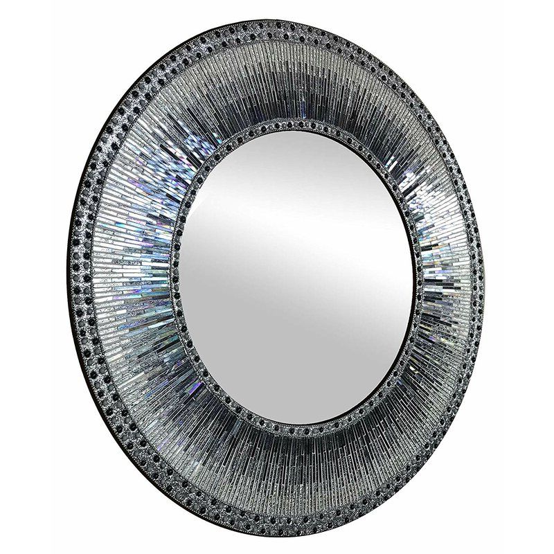 Everly Quinn Decorshore Kaleidoscope 24 Inch Wall Mirror, Luxe Multi Throughout Famous Charcoal Gray Wall Mirrors (View 12 of 15)