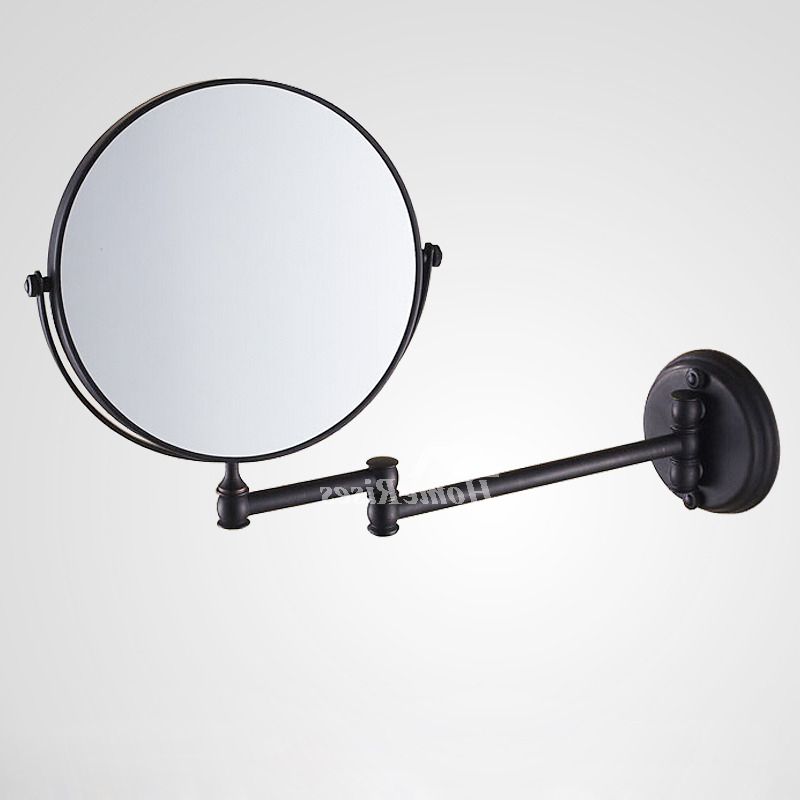 Famous Adjustable Wall Mounted Makeup Mirror Brushed Brass With Ceiling Hung Polished Brass Mirrors (View 3 of 15)
