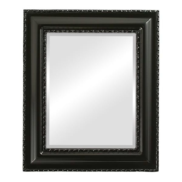 Famous Glossy Black Wall Mirrors Regarding Somerset Framed Rectangle Mirror In Gloss Black – Overstock –  (View 7 of 15)