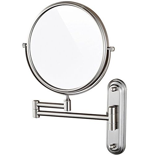 Famous Gurun 8 Inch Two Sided Swivel Wall Mount Makeup Mirror With 10x For Single Sided Polished Nickel Wall Mirrors (View 13 of 15)