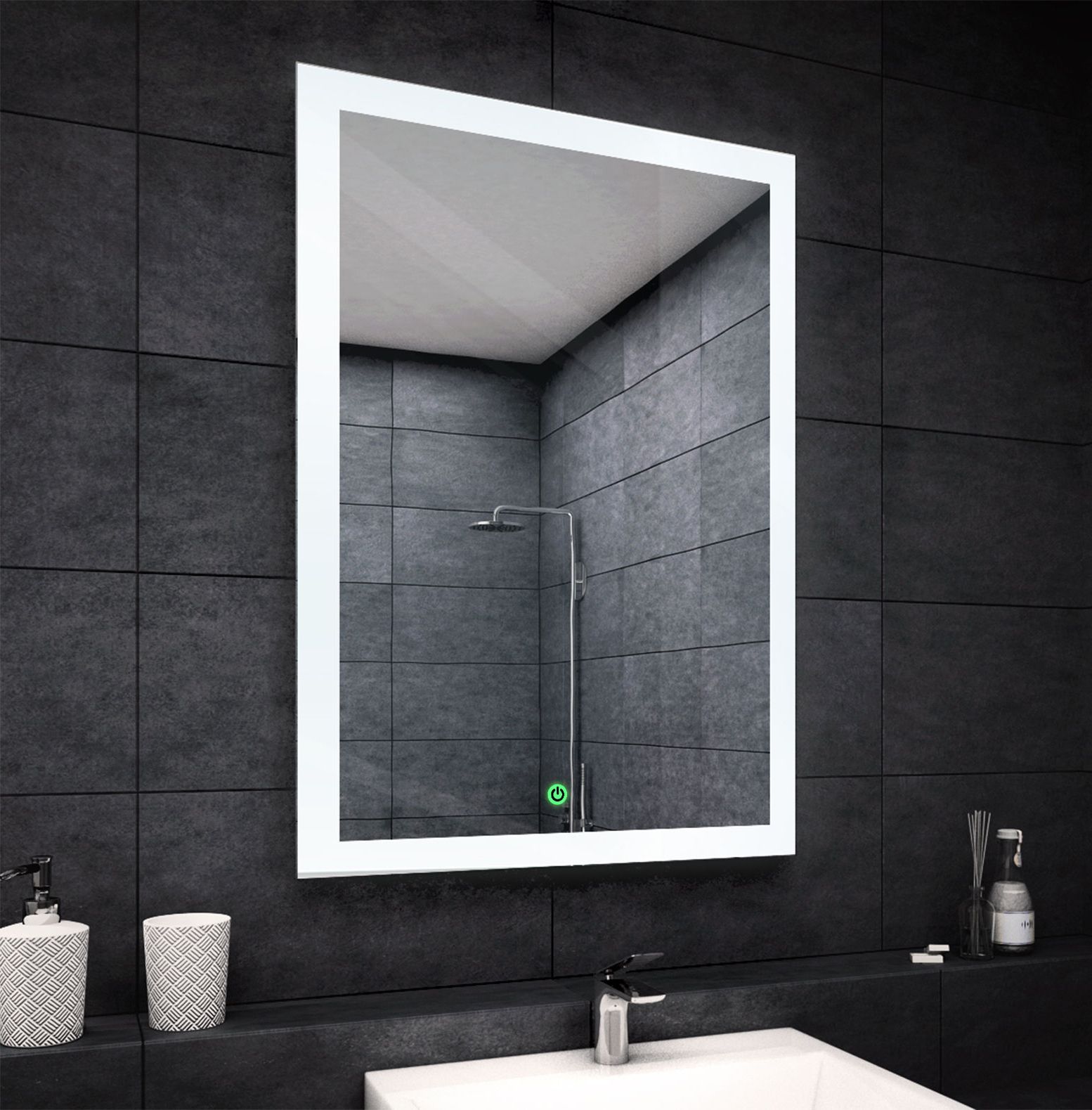 Famous Led Backlit Vanity Mirrors With Hilton Approved Backlit Led Bathroom Mirror Dbs  (View 11 of 15)