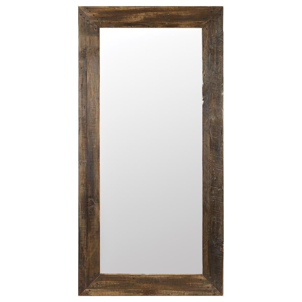 Famous Medium Brown Wood Wall Mirrors In Barn Wood Framed Mirror (View 6 of 15)