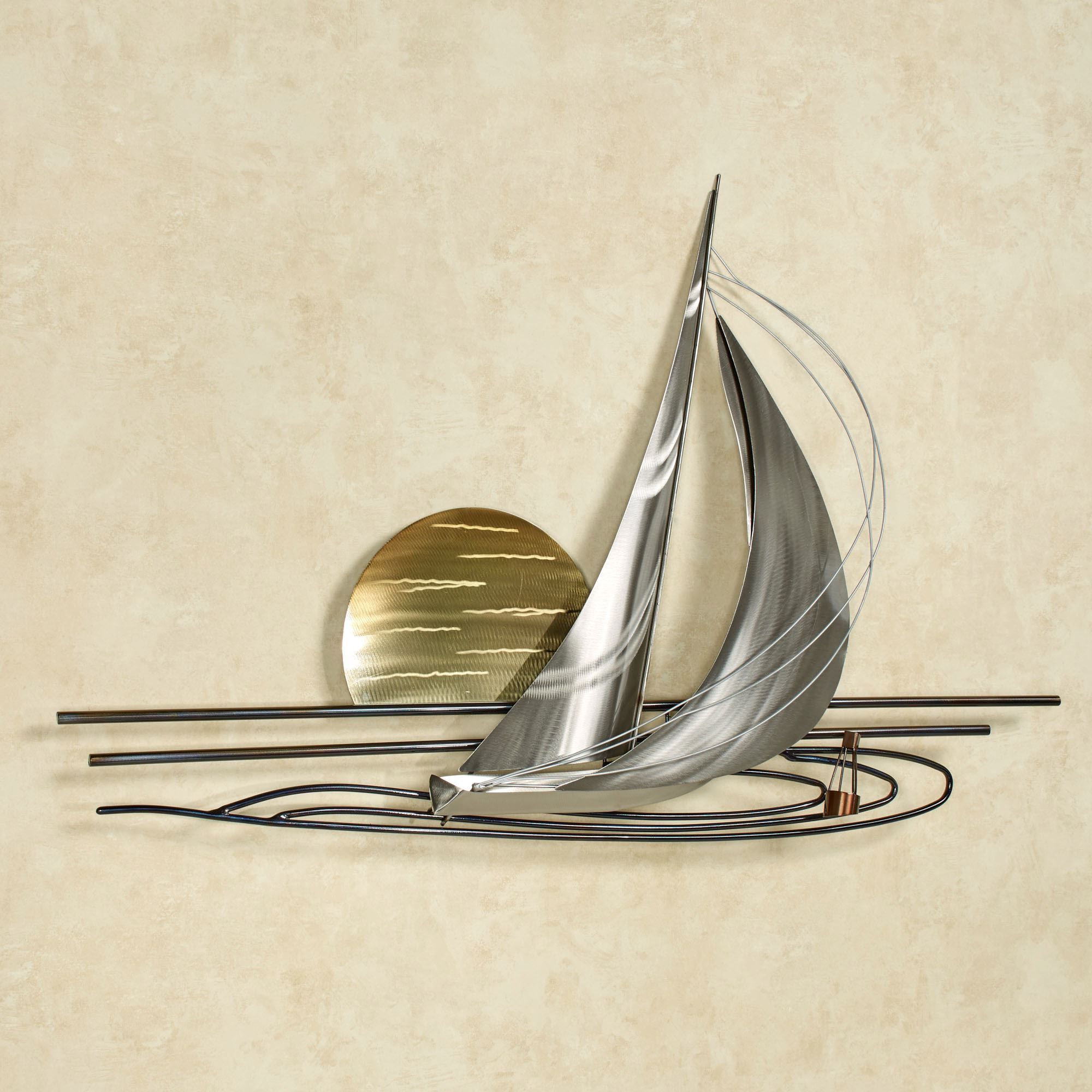 Famous Ocean Metal Wall Art In Sails At Sunset Metal Wall Sculpture (View 11 of 15)
