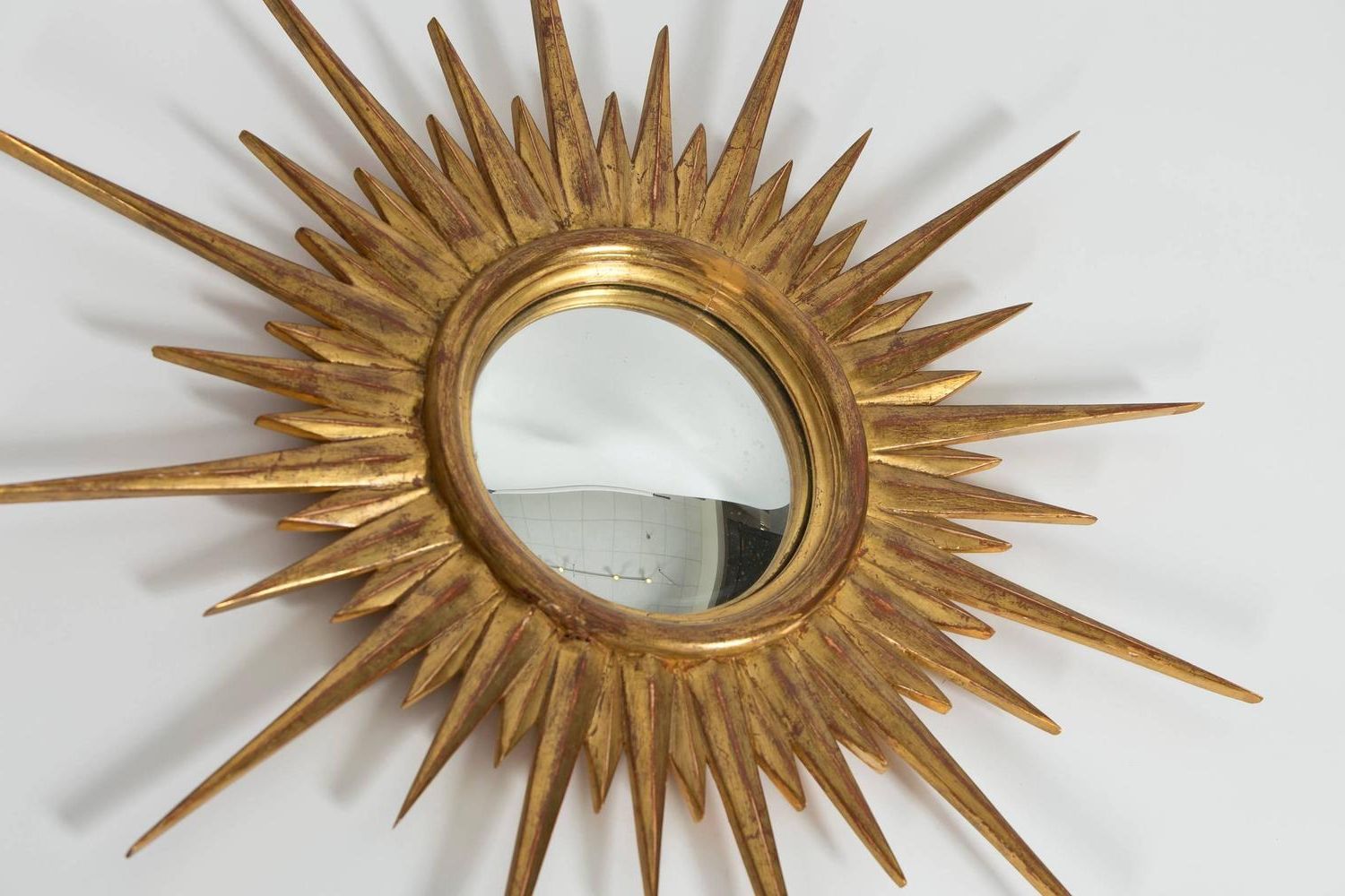 Famous Ring Shield Gold Leaf Wall Mirrors With Antique Gold Leaf Sunburst Mirror At 1stdibs (View 6 of 15)