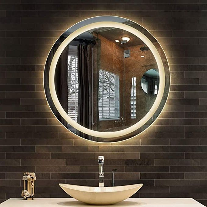 Fashionable Amazon: Led Light Mirror, Bathroom Intelligent Lighting Makeup Throughout Led Lighted Makeup Mirrors (View 9 of 15)