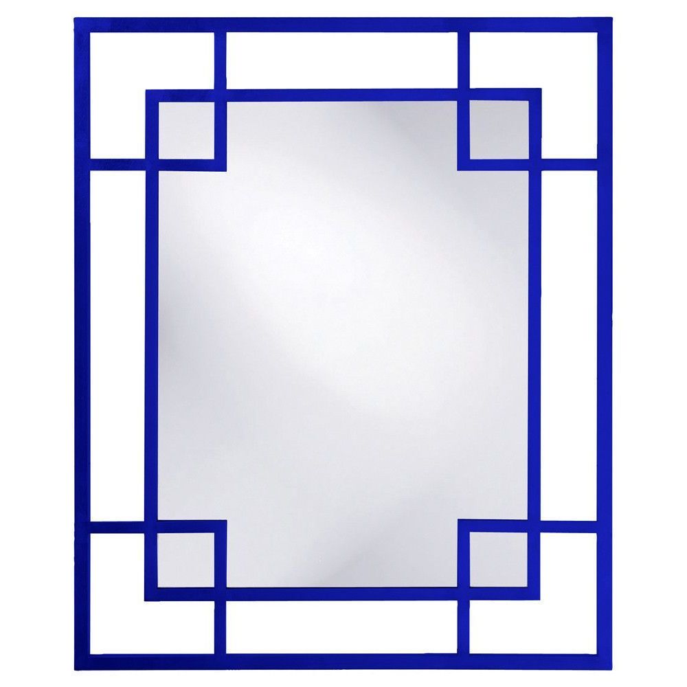 Fashionable Royal Blue Wall Mirrors With Regard To Howard Elliott Lois Royal Blue Mirror 43" X 53" X 1" (View 12 of 15)