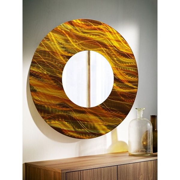 Fashionable Shop Statements2000 Gold Copper Metal Wall Art Decorative Mirrorjon With Metal Mirror Wall Art (View 11 of 15)