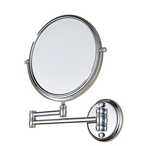 Fashionable Single Sided Chrome Makeup Stand Mirrors With Regard To Mirror Bathroom Toilet Collapsible Makeup Double Sided Zoom Telescopic (View 7 of 15)