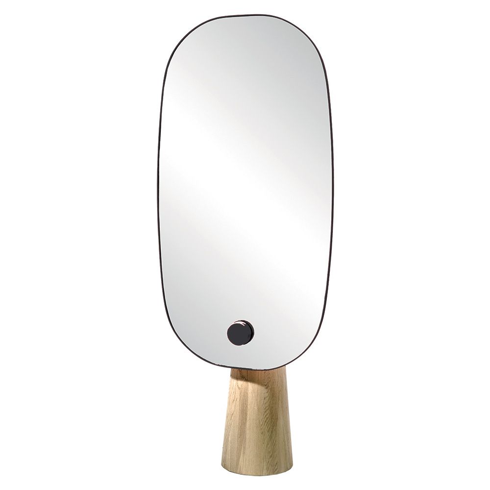 Fashionable Terrene Floor Mirror – Natural Oak Base – Rouse Home Within Natural Oak Veneer Wall Mirrors (View 2 of 15)