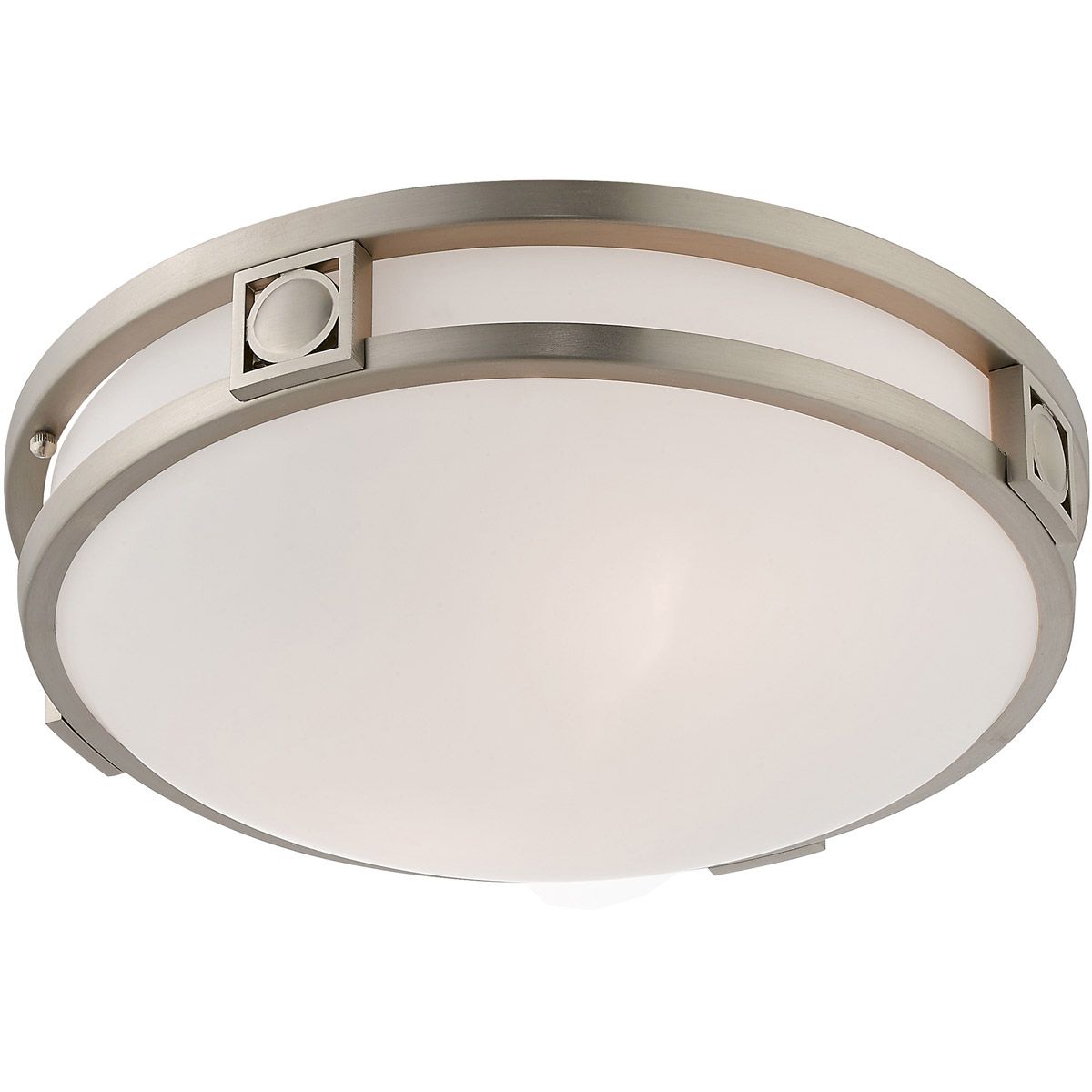 Favorite Ceiling Hung Polished Nickel Oval Mirrors Intended For Livex 4487 91 Matrix 2 Light 13 Inch Brushed Nickel Ceiling Mount (View 11 of 15)
