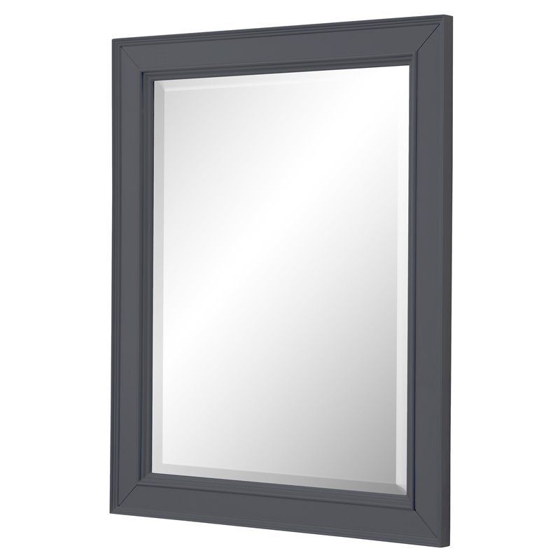 Favorite Kbc Napa 28" Bathroom Vanity Wall Mirror With Beveled Glass In Charcoal Pertaining To Charcoal Gray Wall Mirrors (View 7 of 15)