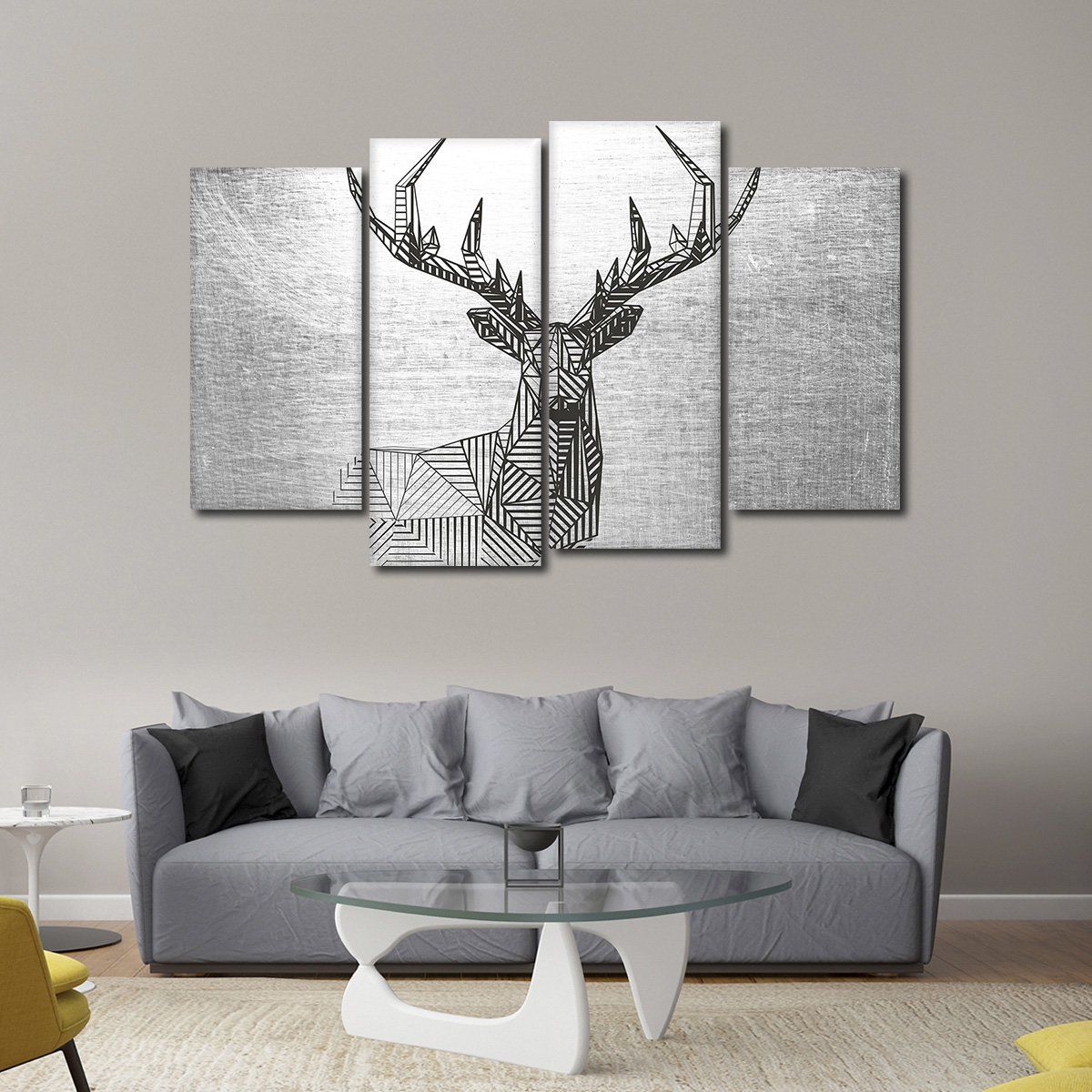 Filigree Screen Wall Art In Newest Geometric Deer Multi Panel Canvas Wall Art In  (View 14 of 15)