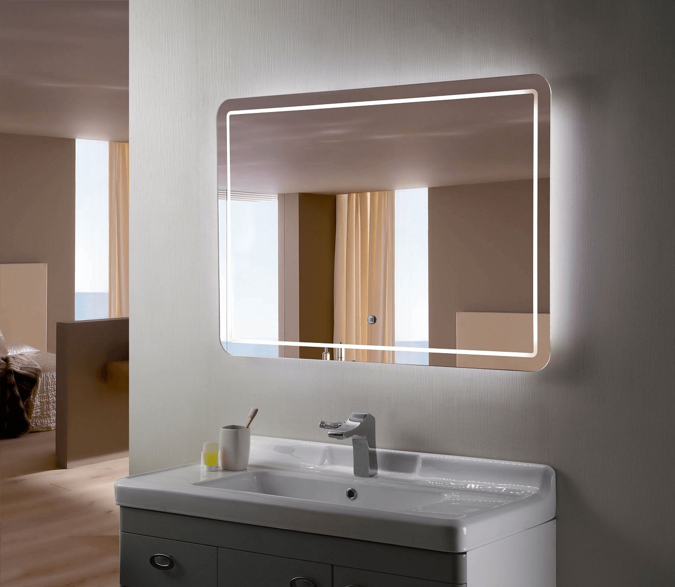 Front Lit Led Wall Mirrors For Newest Best Led Bathroom Mirrors Ideas You Must Consider (View 2 of 15)