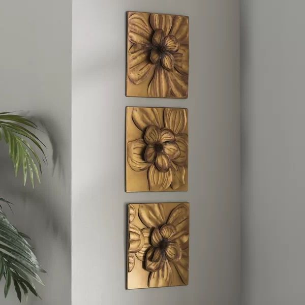 Garden Wall Decor With 3 Piece Metal Wall Art Set (View 10 of 15)