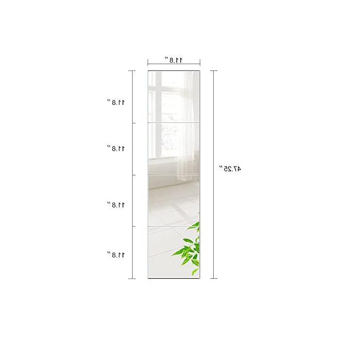 Glass 4 Piece Wall Mirrors Pertaining To Well Known Beauty4u 4 Piece 12 Inch Wall Mirror Full Body Mirror Wall Mounted (View 15 of 15)