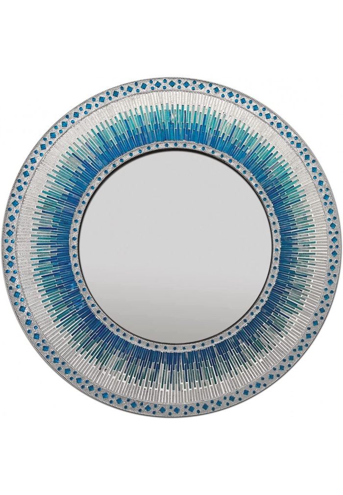 Glossy Blue Wall Mirrors Within Favorite Buy Ocean Blue Decorative Mosaic Wall Mirror From Decorshore For Wall Art (View 11 of 15)