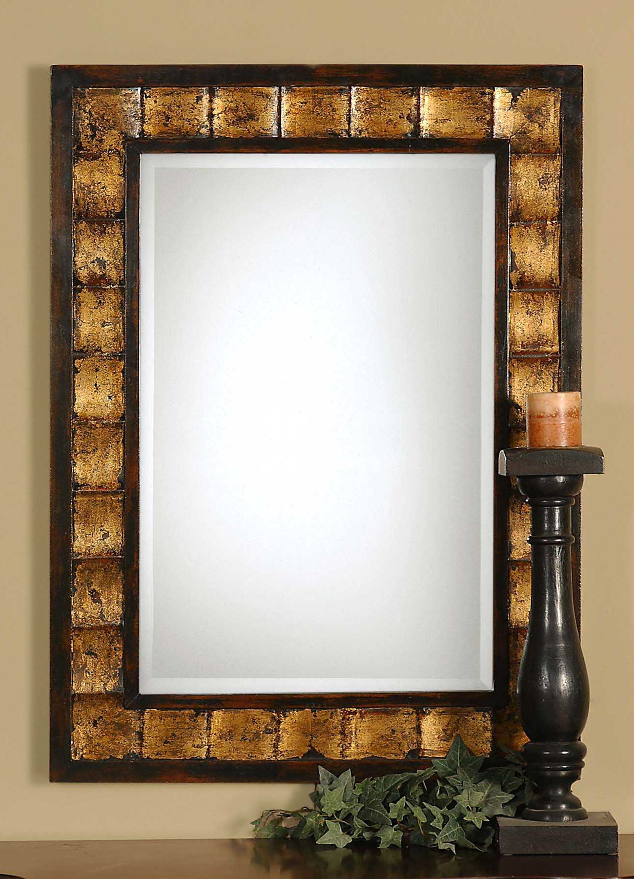 Gold Decorative Wall Mirrors Inside 2020 Uttermost Justus 28 X 38 Decorative Gold Wall Mirror (View 11 of 15)