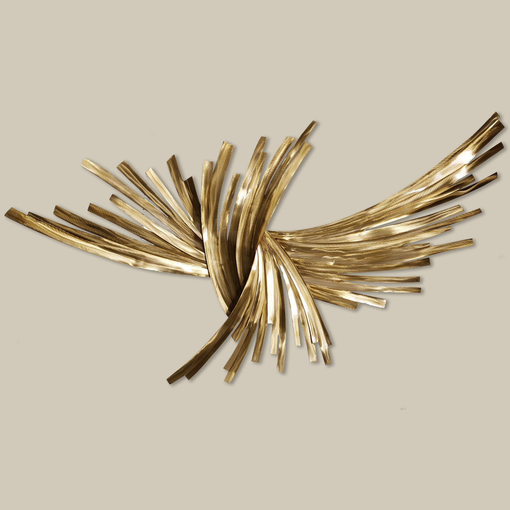 Gold Metal Wall Art, Metal Wall Intended For Gold Fan Metal Wall Art (View 10 of 15)