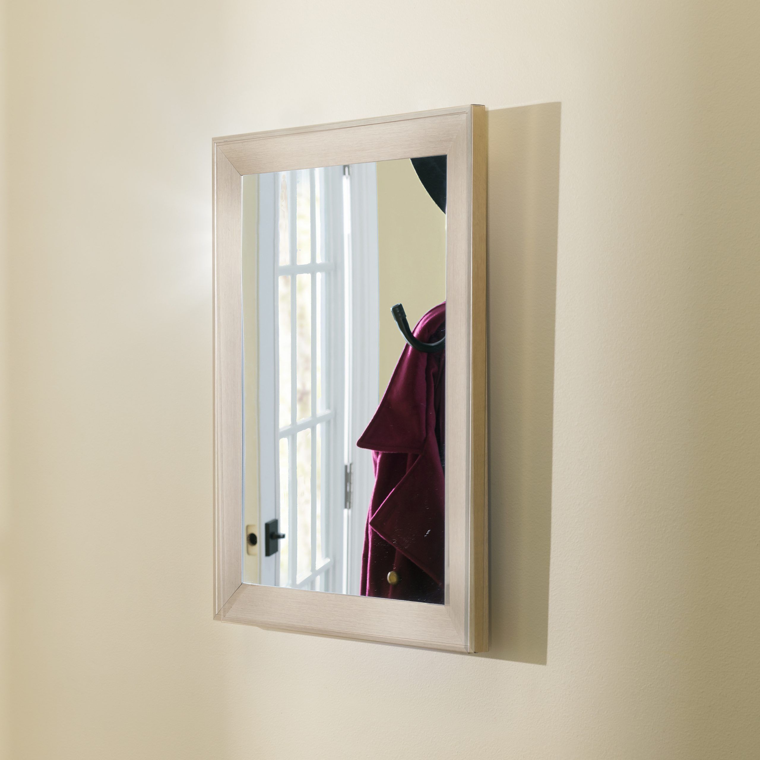 Gold Modern Luxe Wall Mirrors Pertaining To Best And Newest Contemporary Rectangle Wall Mirror, Gold – Walmart – Walmart (View 6 of 15)