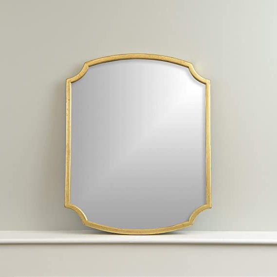 Gold Scalloped Wall Mirrors In Fashionable Amazon: Rectangular Wall Mirror With Scalloped Edges Gold Vintage (View 12 of 15)