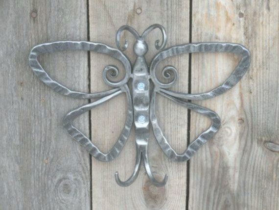 Hand Forged Iron Wall Art In 2018 Hand Forged Wall Hook, Coat Rack, Coat Hook, Wrought Iron Wall Decor (View 11 of 15)