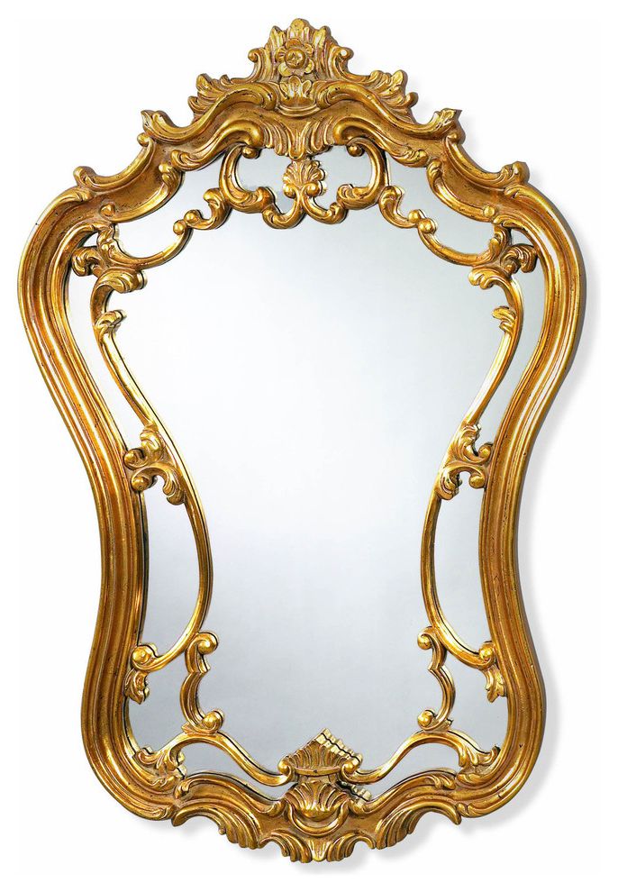 Hermosa Wall Mirror, Gold Leaf Finish – Victorian – Wall Mirrors – Inside Most Current Gold Leaf Metal Wall Mirrors (View 5 of 15)