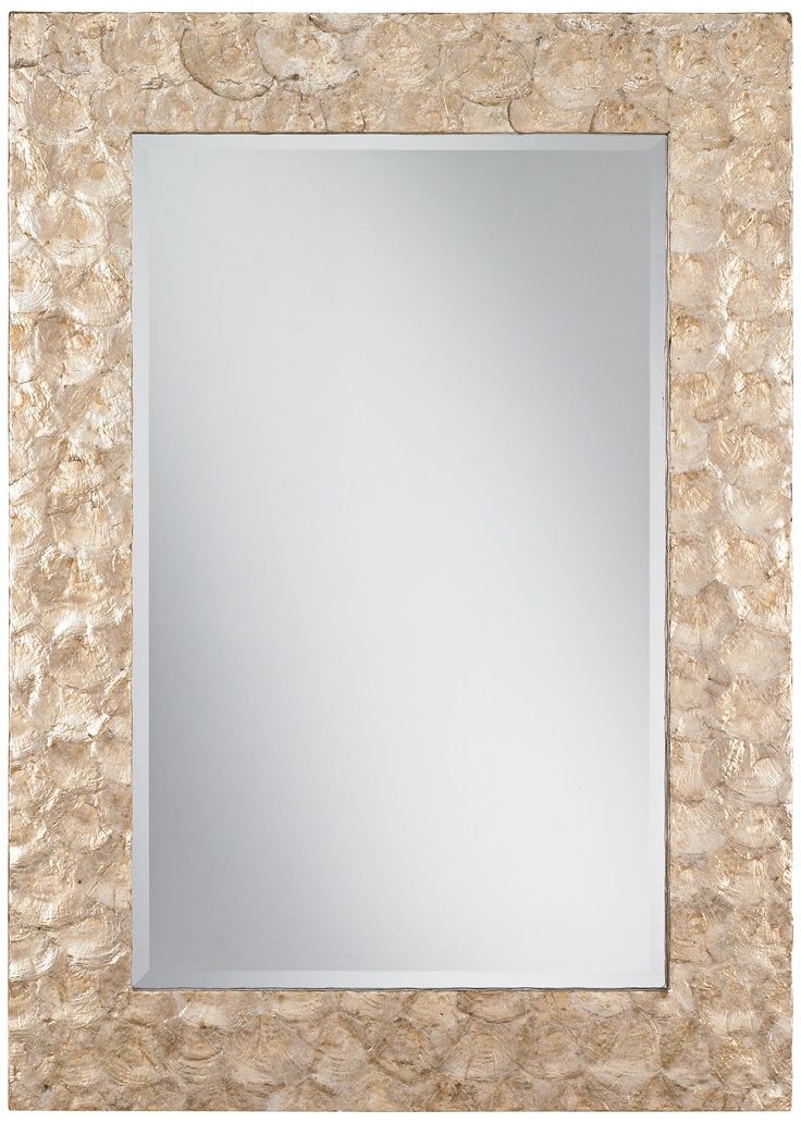 High Wall Mirrors With Trendy Natural Capiz Shell 40" High Wall Mirror – Eurostylelighting # (View 14 of 15)