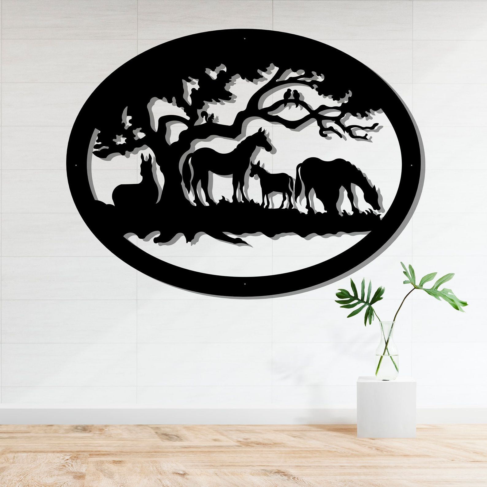 Horse Wall Hanging Home Decor Laser Cut Metal Wall Decor Home (View 1 of 15)