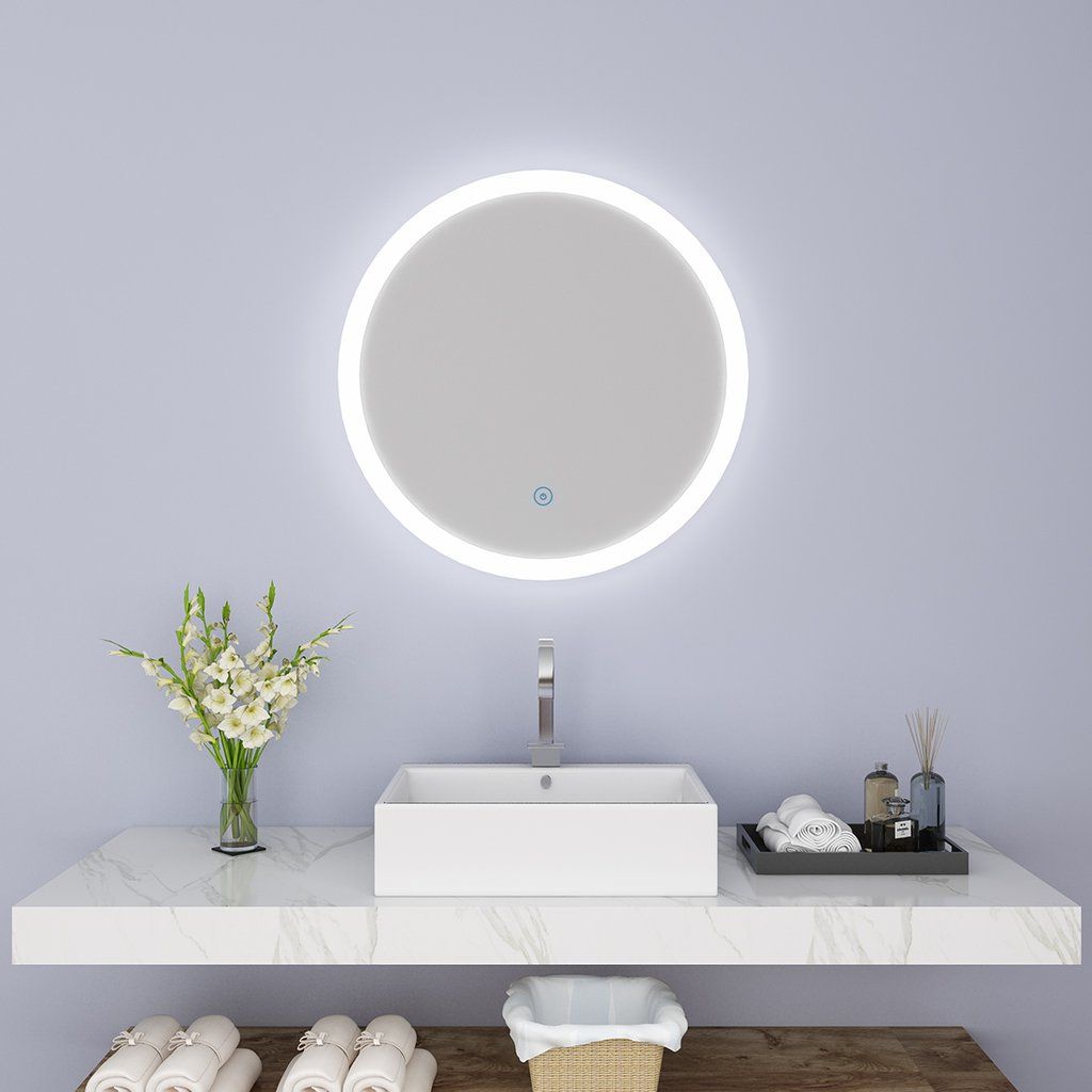 Hotel Bathroom Wall Led Mirror Round Shape Bath Oval Mirror Backlit For Popular Led Backlit Vanity Mirrors (View 13 of 15)