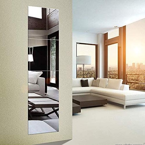 Kc Decor Wall Mirrors Flexible Real Glass Flat Frameless 4 Piece Set Within Recent Glass 4 Piece Wall Mirrors (View 5 of 15)