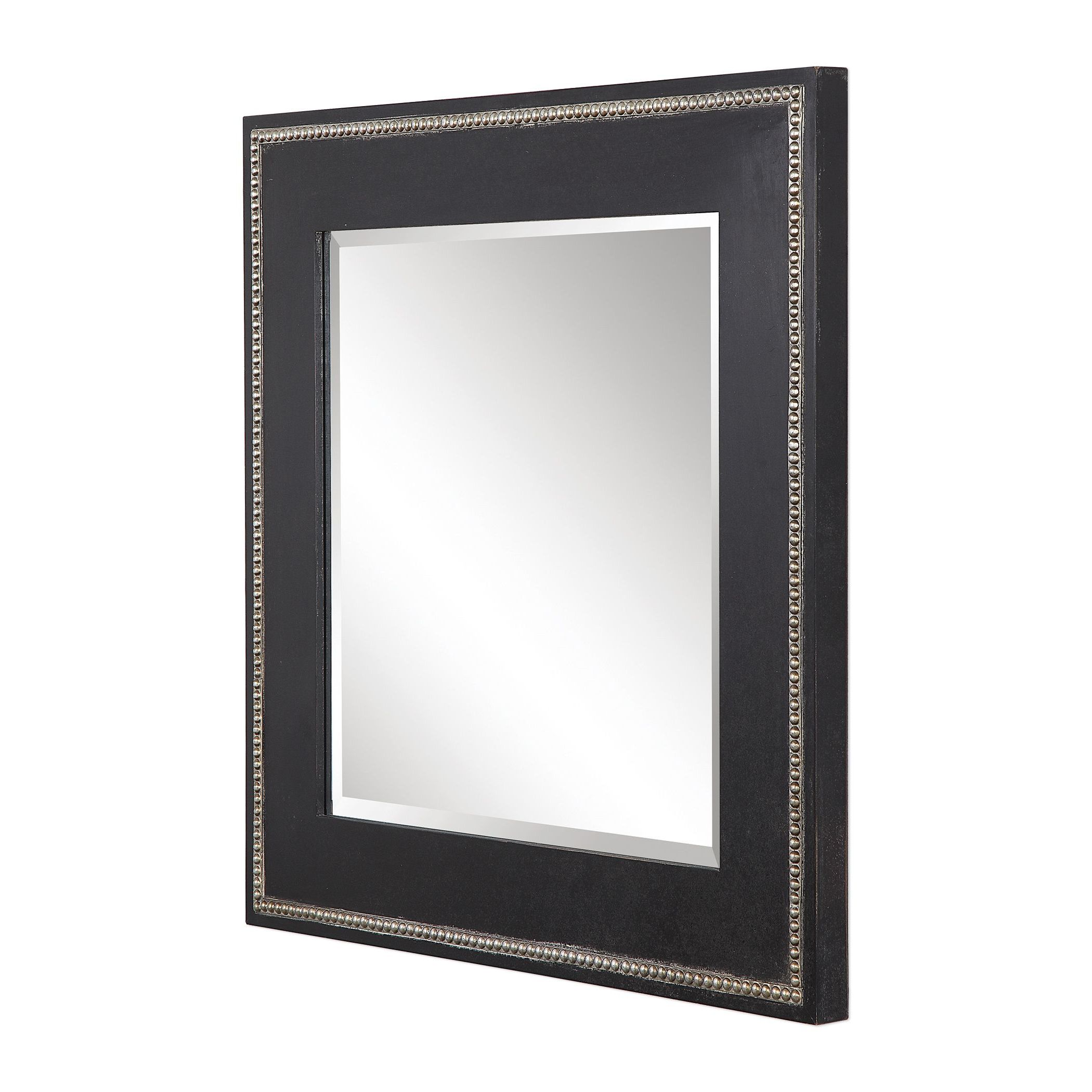 Large Black Square Beveled Wall Mirror Contemporary Style Traditional With Trendy Square Oversized Wall Mirrors (View 12 of 15)